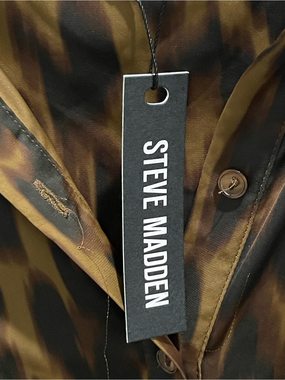 Steve Madden Toffee Brown and Black Leopard-Print Maxi Women’s Tori Dress - New! - Picture 7 of 9